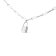 Sterling Silver 1/10ctw Round Diamond Lock Paperclip Chin Necklace (H-I
Color, SI1-SI2 Clarity)