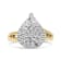 1.00ctw Round and Baguette Diamond Ballerina 14K Yellow and White Gold Ring