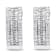 14K White Gold 1 1/2ctw Round and Baguette Cut Diamond Earrings