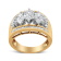 10K Two-tone 1 1/2ctw Pear Shaped 3 Stone Style Diamond Ring Band (H-I
Color, SI1-SI2 Clarity)