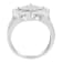 Sterling Silver 2/5ctw Princess Cut Diamond Cluster Composite Ring (H-I
Color, SI1-SI2 Clarity)