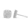 10K White Gold 1/2ctw Invisible-Set Princess Cut and Prong-Set Baguette
Diamond Stud Earrings