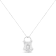 Sterling Silver 1/10 Cttw Diamond Lock Pendant 18" Necklace (H-I
Color, I1-I2 Clarity)