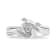 Sterling Silver 1/10ctw Diamond Swirl and Bypass Bridal Set Ring and Band