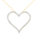 10k Yellow Gold Over Sterling Silver 3.0ctw Diamond Open Heart Pendant
w\chain 18"