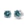 14K White Gold 1/2 Cttw Aqua Blue Diamond Screw-Back 4-Prong Classic
Stud Earrings