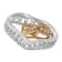 10K Rose Gold Over Sterling Silver Heart-Shaped 1/6ctw Diamond Heart and
Ribbon Pendant w\chain