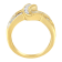 10K Yellow Gold 3/4ctw Channel Set Mixed Cut Diamond Bypass Ring (J-K
Color, I1-I2 Clarity)