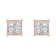 10K Rose Gold Over Sterling Silver Diamond Stud Earrings 3/4ctw