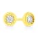 10K Yellow Gold Over Sterling Silver 1/10ctw Miracle-Set Diamond Circle
Shape Stud Earrings