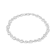 Sterling Silver Prong Set Diamond Accent Alternating Heart Link Bracelet