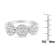 14K White Gold 1-1/4ctw Diamond Three Round Floral Cluster Ring (H-I
Color, SI2-I1 Clarity)