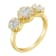 14K Yellow Gold 1-1/4ctw Diamond Three Round Floral Cluster Ring (H-I
Color, SI2-I1 Clarity)