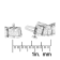 14K White Gold 3.0ctw Princess Cut Quad Invisible Set Tennis Bracelet