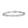 14K White Gold 1.0ctw Invisible Set Diamond Alternating Station and Link
Tennis Bracelet