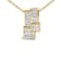 14K Yellow Gold 1 1/2 cttw Princess and Baguette Cut Diamond Geometric
Pendant Necklace