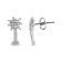 14K White Gold 1/4 Cttw Diamond Palm Tree Push Back Stud Earrings (K-L
Color, I1-I2 Clarity)