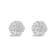14K White Gold 1 3/4 Cttw Lab Grown Diamond Floral Cluster Composite
Stud Earrings