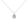 Sterling Silver 1 1/2ctw Diamond Oval Cluster Pendant w\chain(I-J Color,
I2-I3 Clarity) - 18"