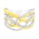 10K Yellow Gold Over Sterling Silver 1/10ctw Diamond Multi Row Ring (I-J
Color, I1-I2 Clarity)