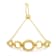 10K Yellow Gold Over Sterling Silver Diamond Accent Graduated Infinity
Open Circle Adjustable Bolo