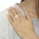 1.00ctw Baguette Diamond 6-Row Sterling Silver Ring