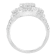 14K White Gold 2 1/4ctw Diamond Cocktail Cluster Ring (G-H Color, SI2-I1
Clarity) - Size 7