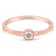 14K Rose Gold Over Sterling Silver 1/20 Carat Diamond Promise Ring (J-K
Color, I1-I2 Clarity)