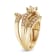 14K Yellow Gold Over Sterling Silver 1/3ctw Diamond Crisscross
Engagement Bridal Set