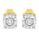 10K Yellow Gold Over Sterling Silver 1/2ctw Miracle Set Diamond Stud Earring