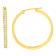 10K Yellow Gold 1/2ctw Channel Set Diamond Hoop Earrings