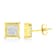14K Yellow Gold 1.0ctw Invisible Set Princess-Cut Diamond Composite 8
Stone Stud Earrings