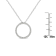 Sterling Silver 1/3ctw Round Diamond Open Circle Halo 18" Pendant
w\chain(I-J Color, I2-I3 Clarity)