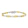 10K Yellow Gold Over Sterling Silver .50ctw Channel Set Round Diamond X
Link Bracelet