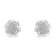 0.16ctw Diamond Swirl Cluster Sterling Silver Stud Earrings