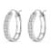 Sterling-Silver Diamond Accent Channel Set Style Hoop Earring