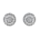 Sterling Silver Diamond Cluster Earrings 1.0ctw