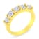 14K Yellow Gold Over Sterling Silver 1 1/2ctw Round Diamond Band Ring
(K-L Color, SI2-I1 Clarity)