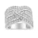 Sterling Silver 2 3/8ctw Diamond Multi Row Overlay Band Ring ( J-K
Color, I3 Clarity)