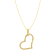 10K Yellow Gold 1/4 cttw Prong Set Round-Cut Diamond Open Heart 18"
Pendant Necklace