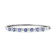 14K White Gold 5 MM Oval Blue Tanzanite and .25ctw Diamond Bangle (H-I
Color, VS2-SI1 Clarity)