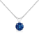 10K White Gold 1/4ctw Round Lab Grown Blue Diamond Solitaire Pendant
w\chain(VS2-SI1 Clarity) - 18"
