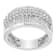 14K White Gold Round and Baguette Diamond Ring (1 1/2 Cttw, F-G Color,
SI1-SI2 Clarity)