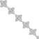Sterling Silver 2.0ctw Miracle-Set Diamond 4 Leaf Clover Link Bracelet