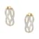 10K Two-Tone Gold 1/4ctw Diamond Double Infinity Hoop Earrings