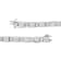 5.0 Cttw Diamond Invisible Set 14K White Gold Alternating Size D Shaped
Links Tennis Bracelet