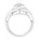 10K White Gold Diamond Bypass Cluster Ring (1 Cttw, I-J Color, I2-I3 Clarity)