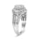 14K White Gold 1 1/2ctw Diamond Floral Cluster and Studded Shank Ring
(H-I Color, SI2-I1 Clarity)