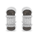 18K White Gold Over Sterling Silver Clear Graphite Grey Enamel 5/8ctw
Diamond Huggies