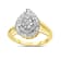 10K Yellow Gold 1/2ctw Round and Baguette Diamond Pear Ring (I-J Color,
I1-I2 Clarity) - Size 7